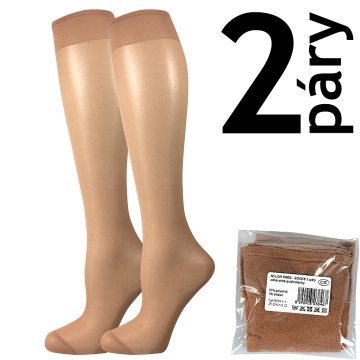 podkolenky NYLON knee-socks SÁČEK 20 DEN / 2 páry